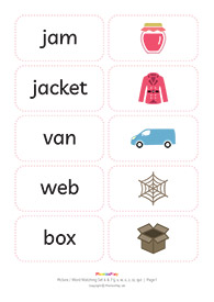 Picture / word matching cards<br/>Set &nbsp;6 &&nbsp;7 [j&nbsp;v&nbsp;w&nbsp;x&nbsp;z&nbsp;zz&nbsp;qu]<br/>(11&nbsp;pairs)